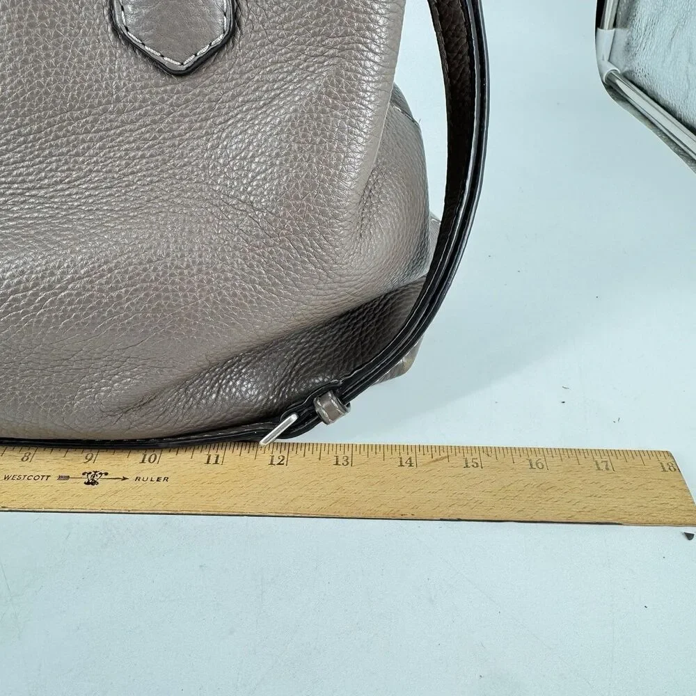 Tory Burch McGraw Brown Leather 2-Way Tote Crossbody Shoulder Bag